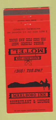 Matchbook Cover - Marlboro Inn Walsenburg Colorado Motel 30 Strike