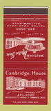 Matchbook Cover - Cambridge House Cambridge MA Waltham 30 Strike