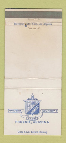Matchbook Cover - Phoenix Country Club AZ WORN 30 Strike
