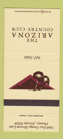 Matchbook Cover - Arizona Country Club Phoenix AZ 30 Strike