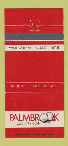 Matchbook Cover - Palmbrook Country Club Sun City AZ 30 Strike