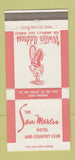 Matchbook Cover - San Marcos Hotel Country Club Phoenix AZ 30 Strike