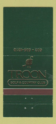 Matchbook Cover - Troon Golf And Country Club Scottsdale AZ 30 Strike