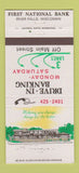 Matchbook Cover - First National Bank River Falls WI 30 Strike
