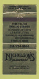 Matchbook Cover - Nicholson's Restaurant St Charles MO WEAR 30 Strike