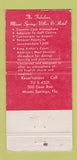 Matchbook Cover - King Arthur's Court Miami Springs FL WEAR 30 Strike