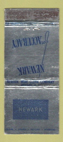 Matchbook Cover - Newark Wire Cloth NJ WEAR 30 Stick