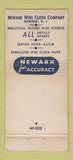 Matchbook Cover - Newark Wire Cloth NJ WEAR 30 Stick