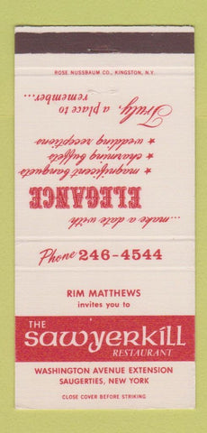 Matchbook Cover - Sawyerkill Restaurant Saugerties NY 30 Strike
