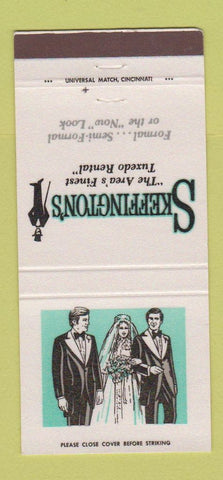 Matchbook Cover - Skeffington's Tuxedo Rentals Cincinnati Indianapolis 30 Strike
