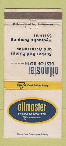 Matchbook Cover - Oilmaster Products Pumps WEAR 30 Strike