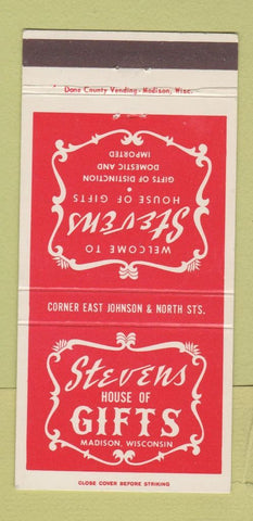 Matchbook Cover - Stevens House of Gifts Madison WI 30 Strike