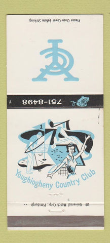 Matchbook Cover - Youghiogheny Country Club Allegheny County PA 30 Strike