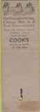 Matchbook Cover - Cook's Clothes St Paul MN WEAR