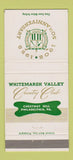 Matchbook Cover - Whitemarsh Valley Country Club Philadelphia PA 1958 30 Strike