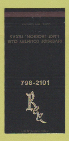Matchbook Cover - Riverside Country Club Lake Jackson TX 30 Strike
