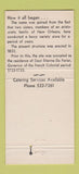 Matchbook Cover - Court of Two Sisters New Orleans LA 30 Strike