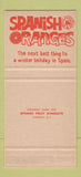 Matchbook Cover - Spanish Orange Fruit Syndicate London UK 30 Strike