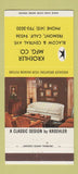 Matchbook Cover - Kroehler Furniture Fremont CA 30 Strike
