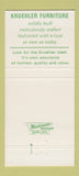 Matchbook Cover - Kroehler Furniture Fremont CA 30 Strike