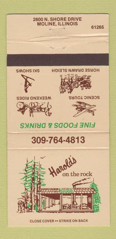 Matchbook Cover - Harold's on the Rock Moline IL WEAR 30 Strike