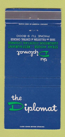 Matchbook Cover - The Diplomat Steak House Chicago IL 30 Strike