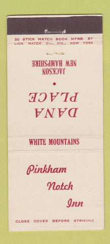 Matchbook Cover - Pinkham Notch Inn Jackson NH Dana Place 30 Stick