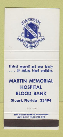 Matchbook Cover - Martin Memorial Hospital Stuart FL 30 Strike