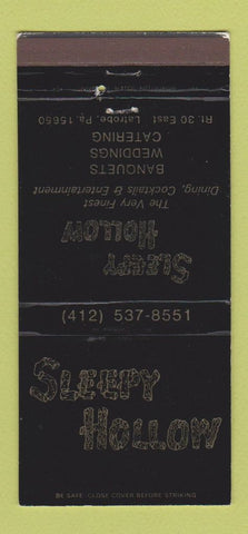 Matchbook Cover - Sleepy Hollow Latrobe PA 30 Strike