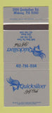 Matchbook Cover - Quicksilver Golf Club Midway PA 30 Strike