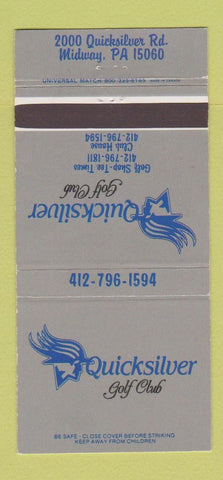 Matchbook Cover - Quicksilver Golf Club Midway PA 30 Strike