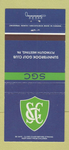 Matchbook Cover - Sunnybrook Golf Club Plymouth Meeting PA 30 Strike