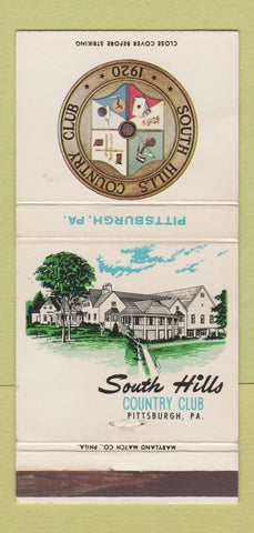 Matchbook Cover - South Hills Country Club Pittsburgh PA WEAR 30 Strike