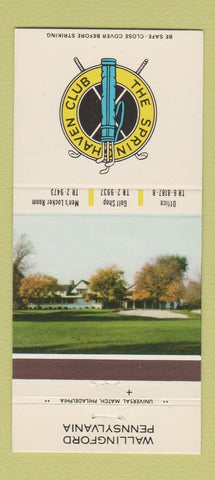 Matchbook Cover - Spring Haven Club Golf Wallingford PA 30 Strike