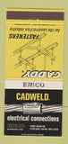 Matchbook Cover - Cadwell Erico Electrical Connections Cleveland OH 30 Strike