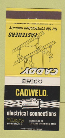 Matchbook Cover - Cadwell Erico Electrical Connections Cleveland OH 30 Strike