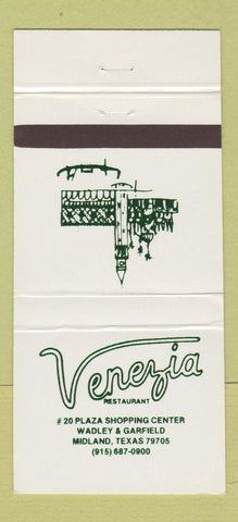 Matchbook Cover - Venezia Midland TX restaurant? 30 Strike