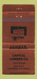 Matchbook Cover - Capital Lumber Cheyenne WY WEAR 30 Strike