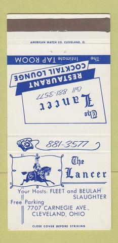 Matchbook Cover - The Lancer Cleveland OH restaurant 30 Strike