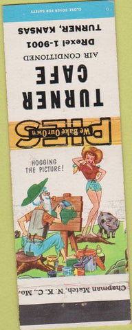 Matchbook Cover - Turner Cafe KS hillbilly local manumark