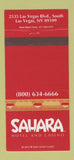 Matchbook Cover - Sahara Hotel Casino Las Vegas NV 30 Strike