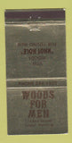 Matchbook Cover - Woods For Men Casper WY clothes? 30 Strike