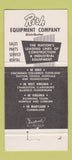 Matchbook Cover - Rish Tractors Cleveland OH Equipment  WEAR 30 Strike
