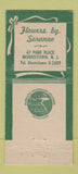 Matchbook Cover - Flowers by Soranno Morristown NJ WEAR 21 Strike Feature