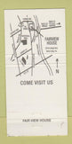 Matchbook Cover - Fair View House West Catasauqua PA 30 Strike