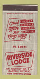 Matchbook Cover - Riverside Lodge Oakville ON 30 Strike