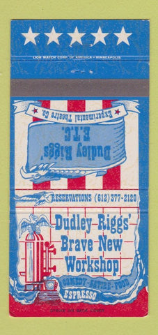 Matchbook Cover - Dudley Rigg's Brave New Workshop Minneapolis MN 30 Strike