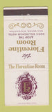 Matchbook Cover - Florentine Room Doric Bellingham Hotel WA 30 Strike