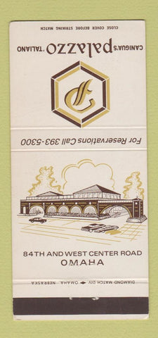 Matchbook Cover - Canigua's Palazzo Omaha NE Italian Frozen Pizza 30 Strike