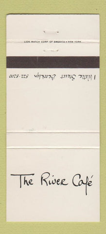 Matchbook Cover - The River Cafe Brooklyn NY 30 Strike